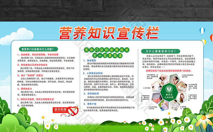 營(yíng)養(yǎng)知識(shí)健康教育宣傳欄 健康生活，從科學(xué)飲食開(kāi)始